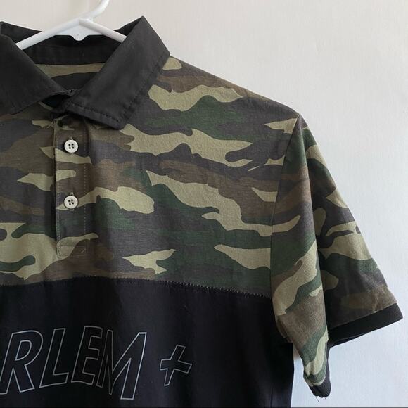 Men’s camo polo shirt size XS Harlem+ - Picture 3 of 6